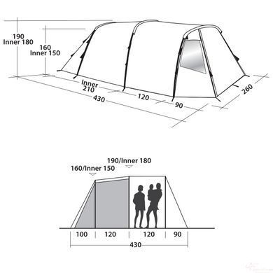 Палатка Easy Camp Huntsville 400 Red (120383) + БЕСПЛАТНАЯ ДОСТАВКА