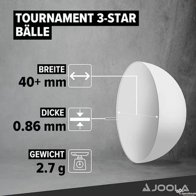 М'ячі для настільного тенісу Joola Tournament 40+ 12 шт (44322)