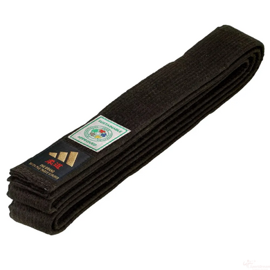 Пояс для дзюдо Adidas ELITE IJF with KANJI OPTION чорний/золотий adiB242J 280 см