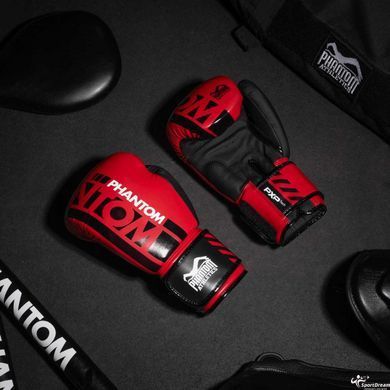 Боксерські рукавиці Phantom APEX Red 10 унцій, Бинти 4м. в подарунок (2406837741)