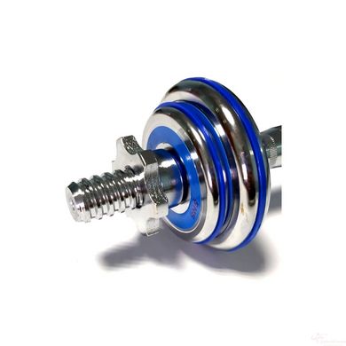 Dumbbells assembled 2 pcs x 5 kg with a blue damper HA-DD10 blue