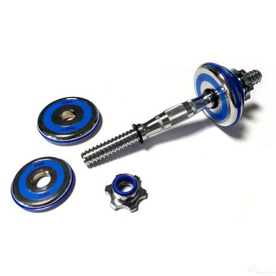 Dumbbells assembled 2 pcs x 5 kg with a blue damper HA-DD10 blue