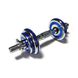 Dumbbells assembled 2 pcs x 5 kg with a blue damper HA-DD10 blue