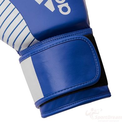 Рукавички з ліцензією Wako для боксу та кікбоксингу ADIDAS adiKBWKF200 синьо-білий - 10 унцій