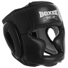 Шлем тренировочный BOXER кожа черный (2033-01Ч-L)