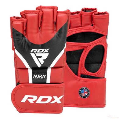Перчатки ММА RDX AURA PLUS T-17 Red/Black M (капа в комплекте)