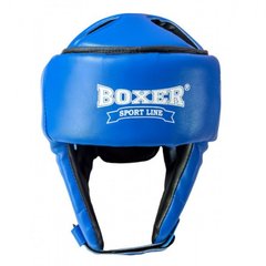 Шлем боксерский Boxer Элит синий (кожзам) 2034-01С - L