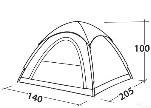 Намет двомісний Easy Camp Comet 200 Rustic Green (120404)