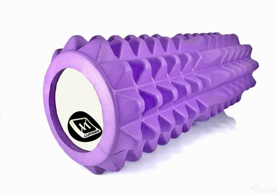 Массажный ролик EasyFit Grid Roller 33 см v.1.2 Фиолетовый