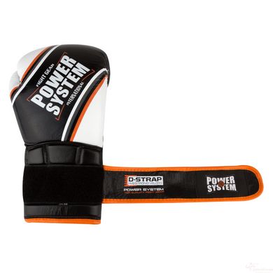 Боксерские перчатки PowerSystem PS 5006 Contender Black/Orange Line 14 унций