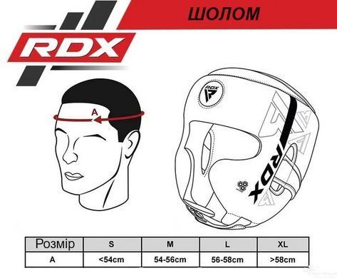 Боксерский шлем RDX F6 KARA Matte Red M
