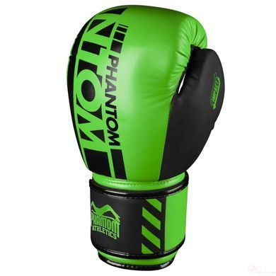 Боксерські рукавиці Phantom APEX Neon Green 14 унцій, капа в подарунок (2406837696)