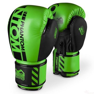 Боксерські рукавиці Phantom APEX Neon Green 14 унцій, капа в подарунок (2406837696)