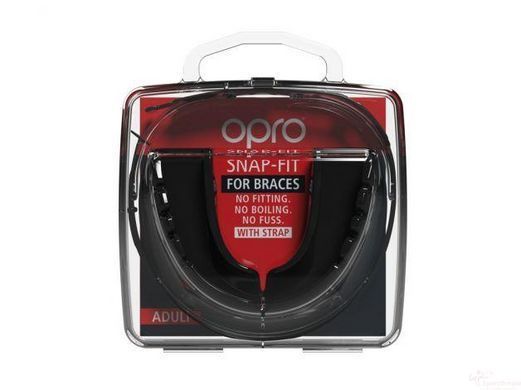 Капа OPRO Snap-Fit FOR BRACES Black (art.002318001), Чорний