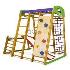 Дитячий спортивний комплекс SportBaby Карапуз Plus 1-2 (150 см) з гіркою та столом (Горіх)