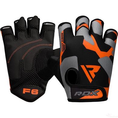 Рукавички для фітнесу RDX F6 Sumblimation Orange S, 2XL