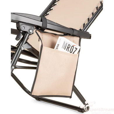 Outtec Zero Gravity Sun folding sunbed with a beige canopy