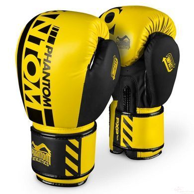 Боксерські рукавиці Phantom APEX Neon Yellow 10 унцій, капа в подарунок (2406837727)