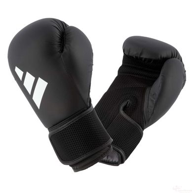 Боксерские перчатки Adidas Hybrid 25 черно-белые ADIH25 10 унций