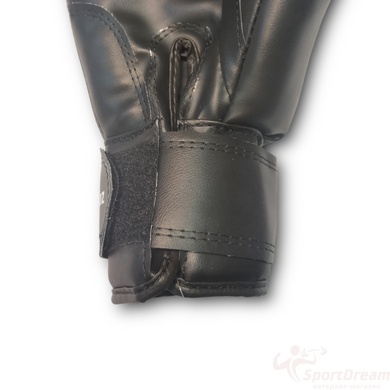 Боксерские перчатки BOXER 12 оz винилкожные Элит черные (2022-03Ч)