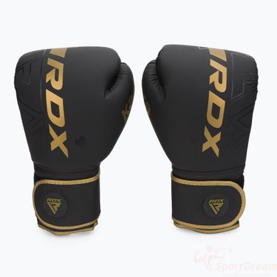 Боксерські рукавички RDX Matte чорно-золоті, 12