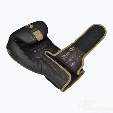 Боксерські рукавички RDX Matte чорно-золоті, 12