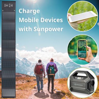 Портативний зарядний пристрій сонячна панель Bresser Mobile Solar Charger 60 Watt USB DC (3810050)