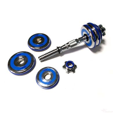 Dumbbells assembled 2 pcs x 7.5 kg with a blue damper HA-DD15 blue