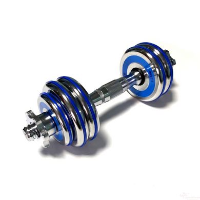 Dumbbells assembled 2 pcs x 7.5 kg with a blue damper HA-DD15 blue