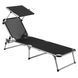 Кровать раскладная Bo-Camp Sun Lounger With Sunscreen 5 Positions Black (1304460) + БЕСПЛАТНАЯ ДОСТАВКА