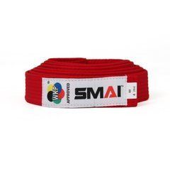 Пояс для кимоно Delux Version с лицензией WKF красный SMAI SM B002UWKF - 260 см