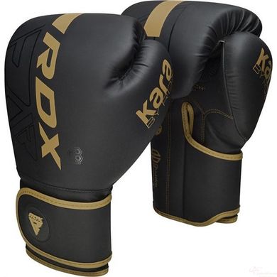 Боксерські рукавиці RDX F6 Kara Matte Golden 10 унцій (капа в комплекті)