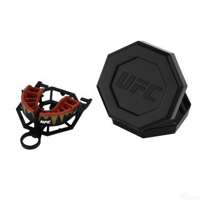 Капа OPRO Platinum UFC Hologram Fangz-Black Metal/Red (art.002261002)
