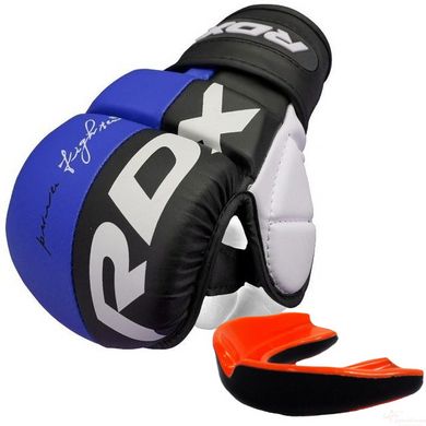 Рукавиці для ММА RDX T6 Plus Rex Blue S (капа у комплекті)