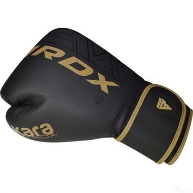 Боксерские перчатки RDX F6 Kara Matte Golden 12 унций (капа в комплекте)