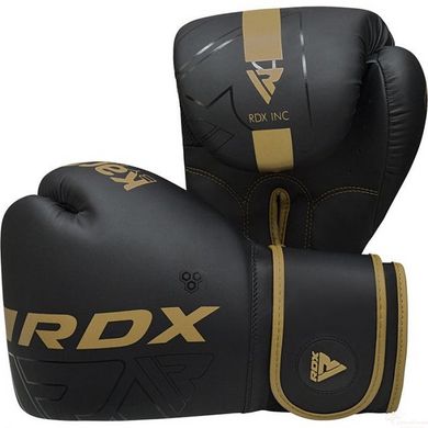 Боксерские перчатки RDX F6 Kara Matte Golden 12 унций (капа в комплекте)