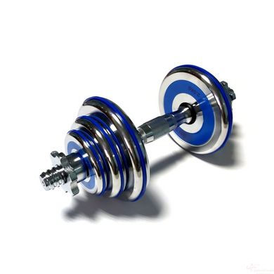 Dumbbells assembled 2 pcs x 10 kg with blue damper HA-DD20 blue