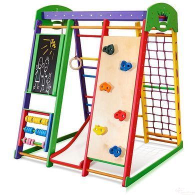 Дитячий спортивний комплекс 8-в-1 SportBaby &laquo;Акварелька Plus 4&raquo; (Висота 150 см)