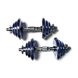 Dumbbells assembled 2 pcs x 10 kg with blue damper HA-DD20 blue