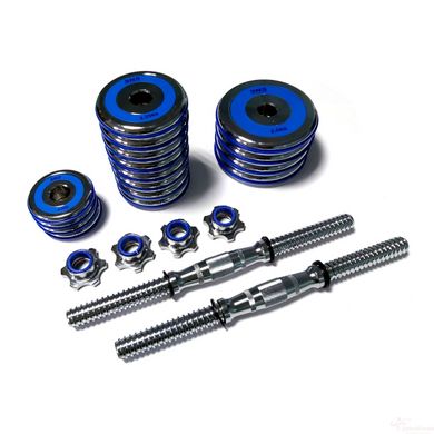 Dumbbells assembled 2 pcs x 12.5 kg with a blue damper HA-DD25 blue