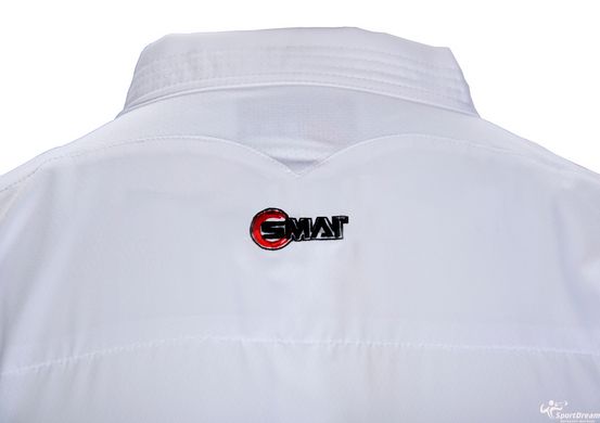 Кімоно для карате JIN KUMITE GI ELITE Premier League (червоні смуги на плечах) SMAI SMAI AS-034R біле розмір 0 (130 см), Розмір 0 (130)