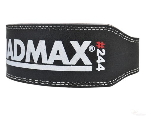 Пояс для тяжелой атлетики MadMax MFB-244 Sandwich кожаный Black M