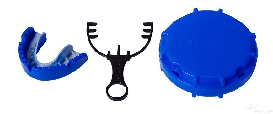 Капа OPRO Gold Braces под брекеты взрослая (возраст 11+) Dark Blue/Pearl (art.102506002), Синий