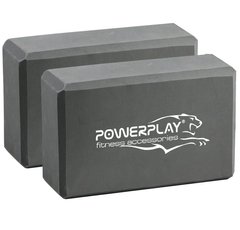Блоки для йоги 2шт. PowerPlay 4006 Yoga Brick EVA Серые (пара)