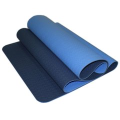 Коврик для фитнеса и йоги перфорированный синий ОТРЕ-6мм
