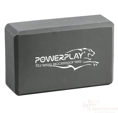 Блоки для йоги 2 шт. PowerPlay 4006 Yoga Brick EVA Сірі (пара)