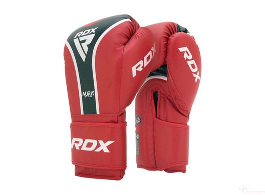 Боксерские перчатки RDX AURA PLUS T-17 Red/Black 12 унций (капа в комплекте)