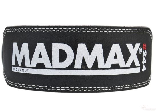 Пояс для важкої атлетики MadMax MFB-244 Sandwich шкіряний Black S